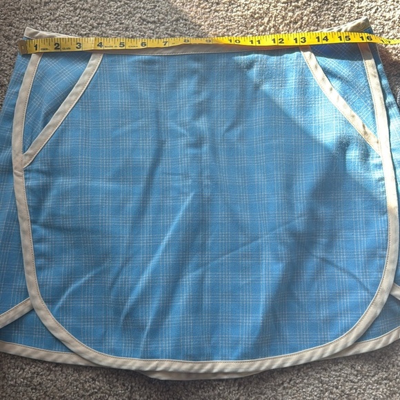 Urban Outfitters Picnic Dolphin Hem Blue Cream Plaid Tennis Mini Skirt - Picture 7 of 8
